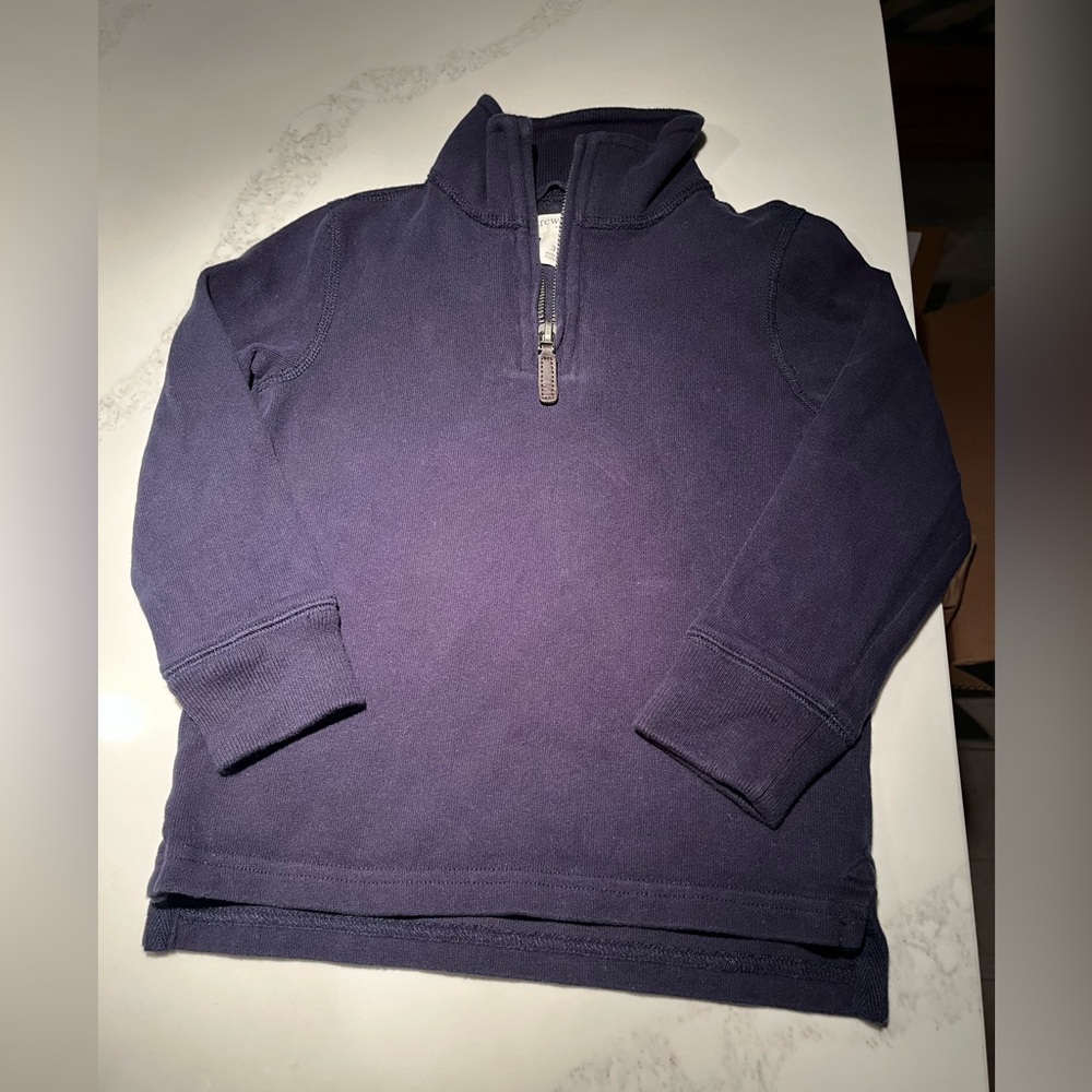 Boys navy crewcuts 1/4 zip cotton pullover.  Size 3.  In good condition.